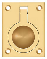 Deltana FRP25CR003 lifetime polished brass flush ring pull