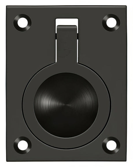 Deltana FRP25U10B oil rubbed bronze flush ring pull