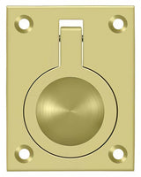 Deltana FRP25U3 polished brass flush ring pull