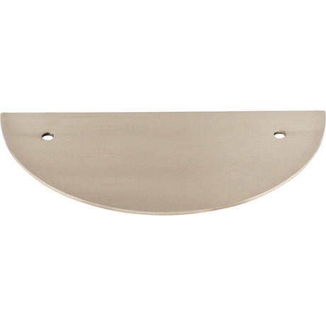 Top Knobs TK54BSN Half Circle 3 1/2" Center to Center Pull Backplate Brushed Satin Nickel