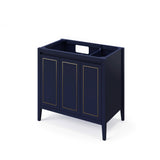 Jeffrey Alexander Percival 37" Hale Blue Single Sink Bathroom Vanity with White Resin Top - 8 in. Widespread Faucet Top product image 2