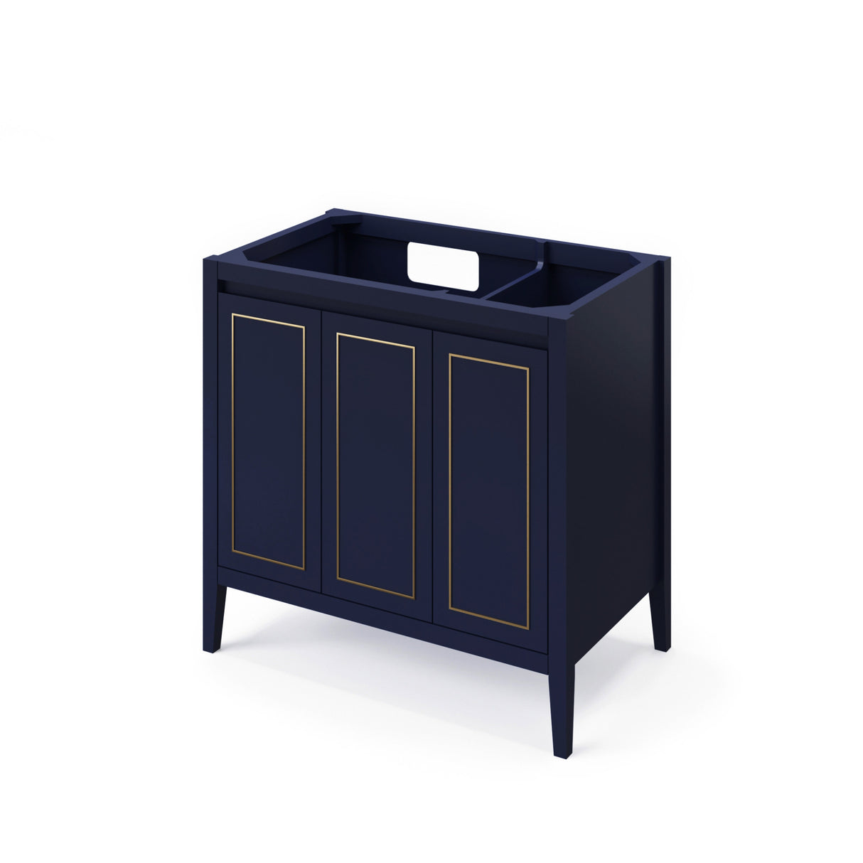 Jeffrey Alexander Percival 36" Hale Blue Single Sink Bathroom Vanity with Black Granite Top - 8 in. Widespread Faucet Top product image 2