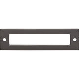 Top Knobs TK924AG Hollin 3 3/4" Center to Center Pull Backplate Ash Gray