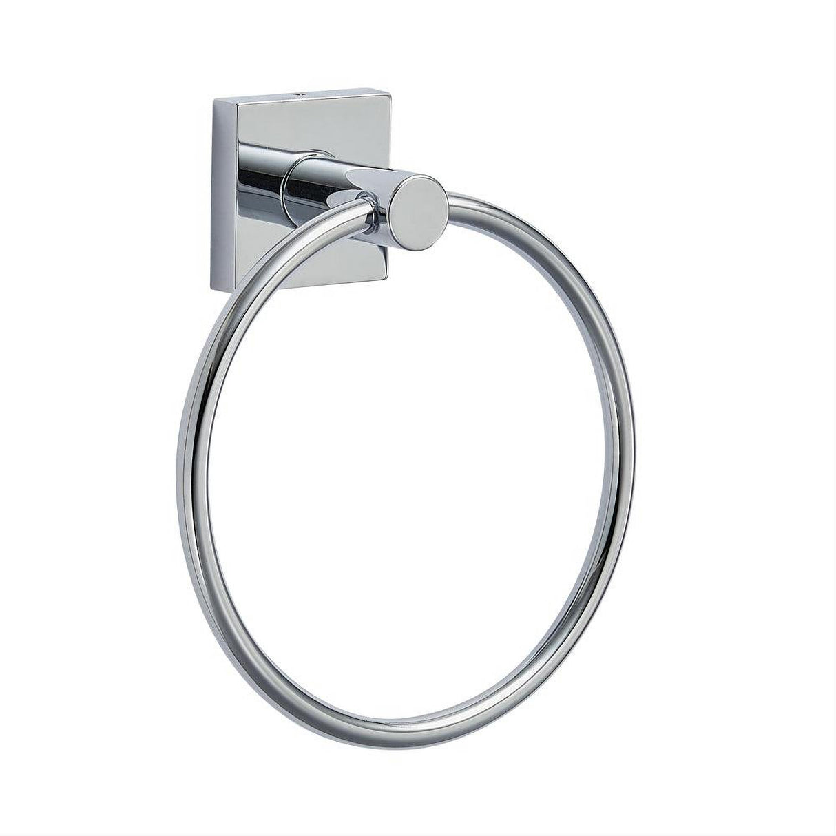 GEO GBA-EMCTR-PC 6-9/16" Modern Metal Circle Towel Ring Polished Chrome