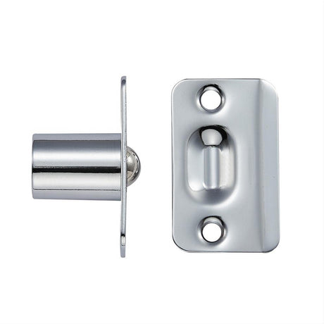 GEO GBH-BCRC-PC Adjustable Ball Catch with Radius Corner Faceplate and Strike Polished Chrome