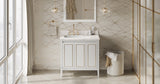 Jeffrey Alexander Percival 36" White Single Sink Bathroom Vanity with Calacatta Vienna Quartz Top - 8 in. Widespread Faucet Top product image 7