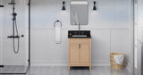 Jeffrey Alexander Theodora 24" Natural Oak Single Sink Bathroom Vanity with Black Granite Top - 8 in. Widespread Faucet Top product image 6