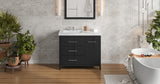Jeffrey Alexander Katara 43" Black Single Sink Bathroom Vanity with White Resin Top - 8 in. Widespread Faucet Top product image 5