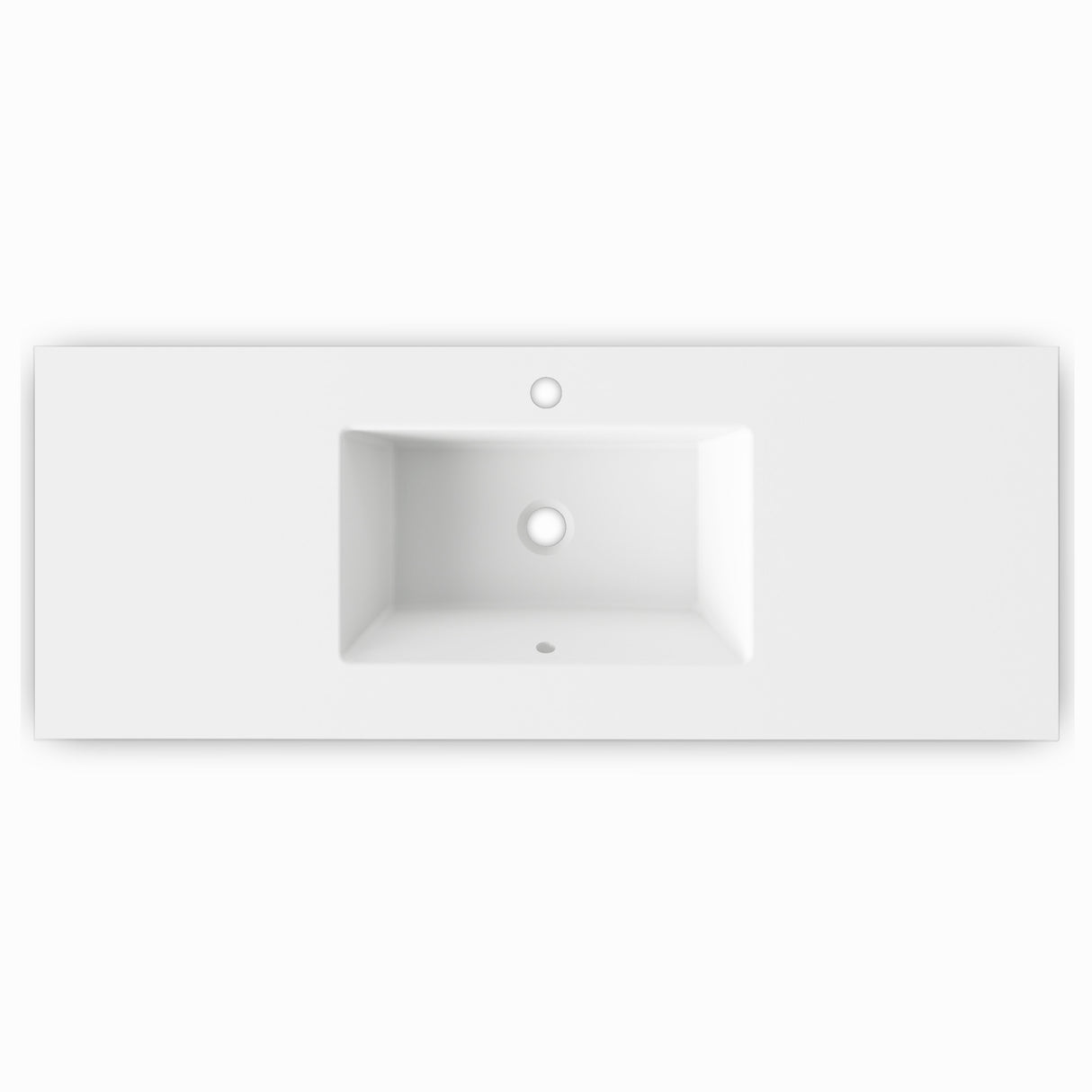 Jeffrey Alexander Tempest 48" Dark Walnut Single Sink Bathroom Vanity with White Resin Top - Single-Hole Faucet Top - VKTEM48DWSQRE product image 5