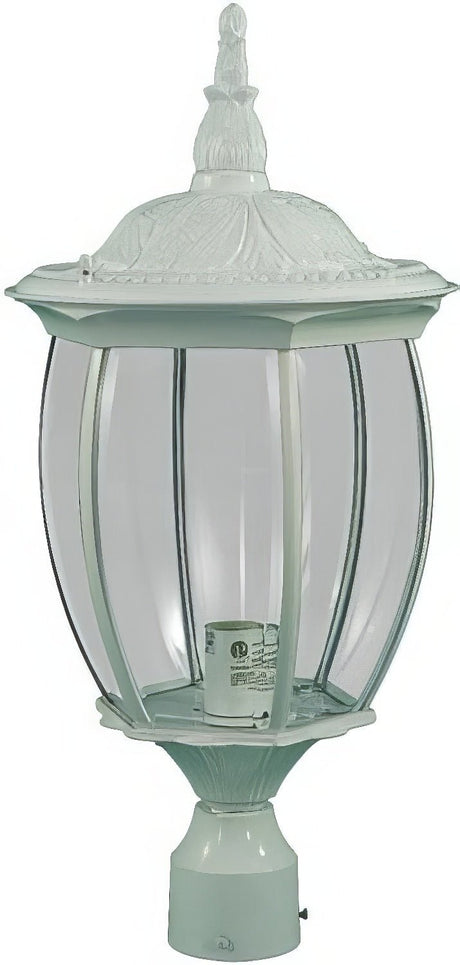 Dabmar Lighting GM102-L6-30K-W white outdoor post light fixture