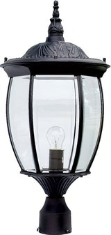 Dabmar Lighting GM102-L6-60K-B black outdoor post light fixture