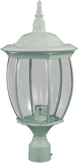 Dabmar Lighting GM102-L6-60K-W white outdoor post light fixture
