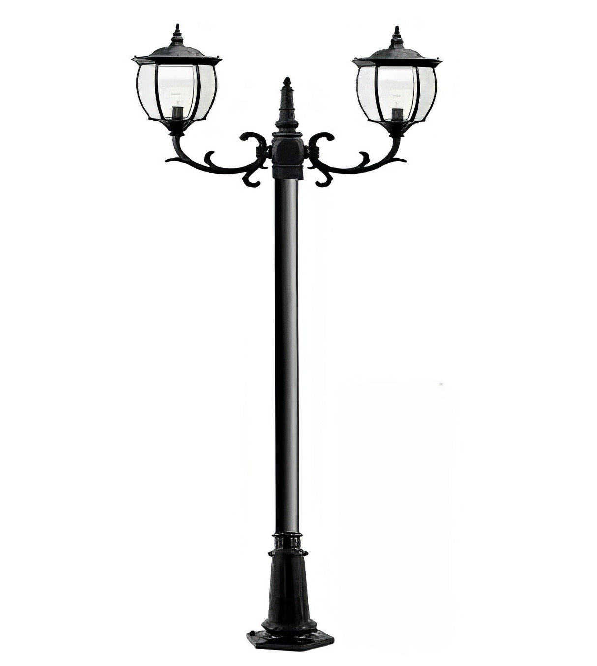 Dabmar Lighting GM1022-L12-30K-B black post light & pole