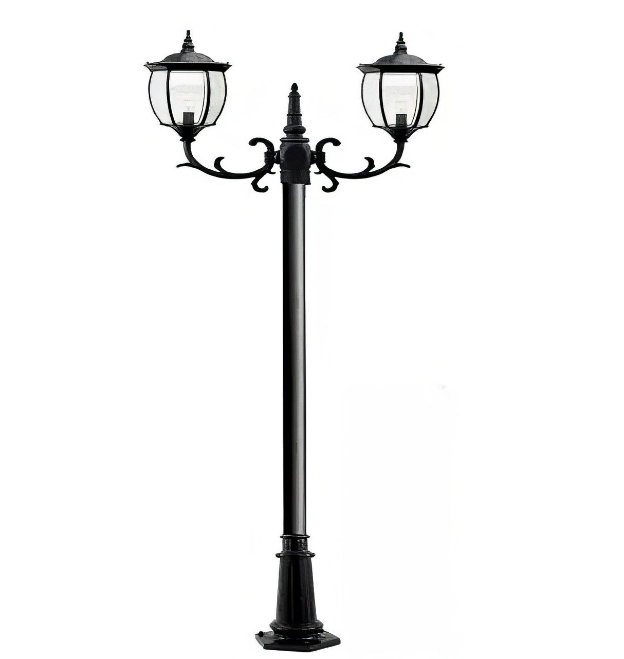 Dabmar Lighting GM1022-L18-27K-B black post light & pole