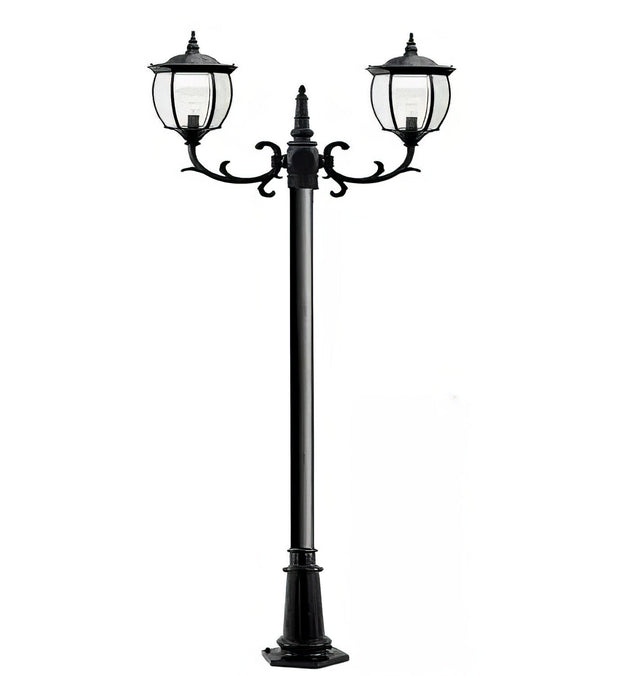 Dabmar Lighting GM1022-L18-27K-B black post light & pole