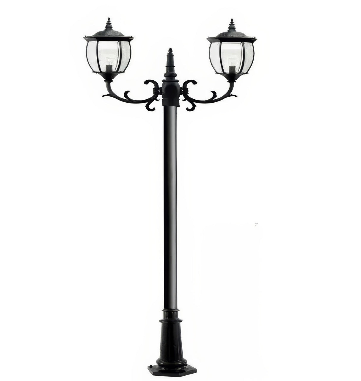 Dabmar Lighting GM1022-L18-40K-B black post light & pole