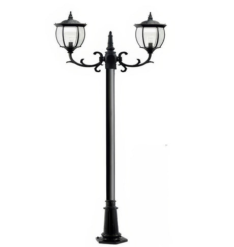 Dabmar Lighting GM1022-L18-40K-B black post light & pole