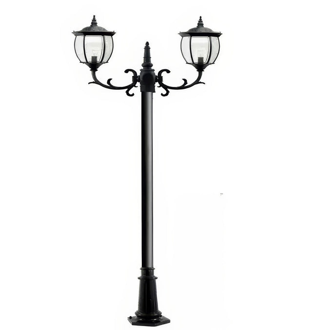 Dabmar Lighting GM1022-L18-40K-B black post light & pole