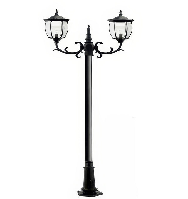 Dabmar Lighting GM1022-L36-30K-B black post light & pole