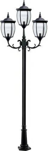 Dabmar Lighting GM1023-B black post light & pole