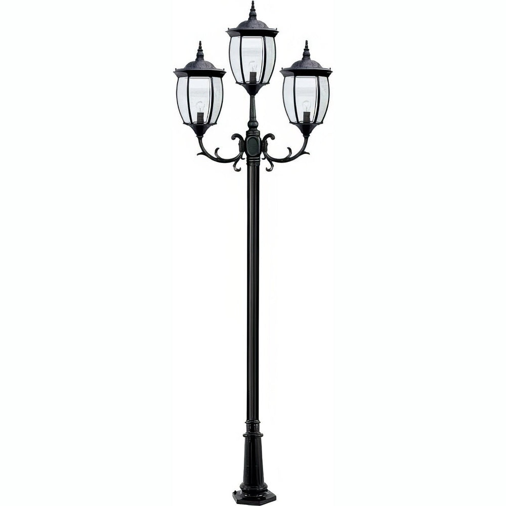 Dabmar Lighting GM1023-L18-30K-B black post light & pole