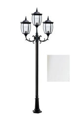 Dabmar Lighting GM1023-L18-30K-W white post light & pole