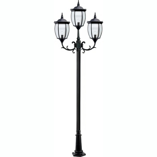 Dabmar Lighting GM1023-L18-60K-B black post light & pole
