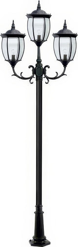 Dabmar Lighting GM1023-L27-27K-B black post light & pole