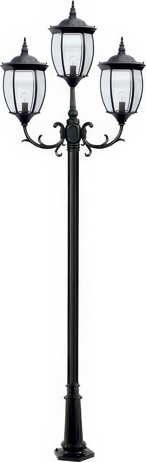 Dabmar Lighting GM1023-L27-27K-B black post light & pole