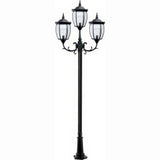 Dabmar Lighting GM1023-L27-40K-B black post light & pole
