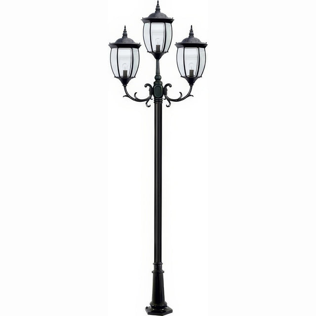 Dabmar Lighting GM1023-L27-40K-B black post light & pole