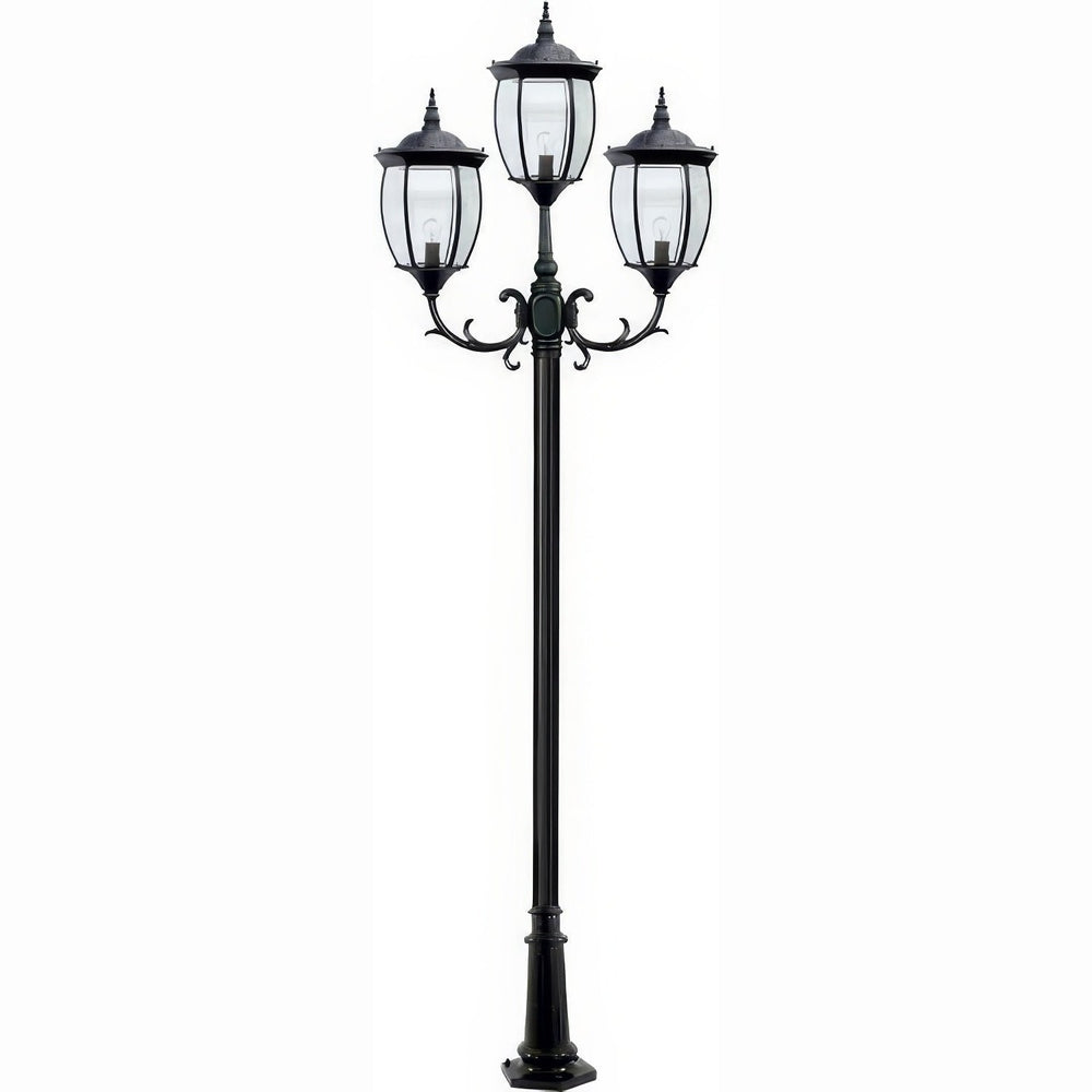 Dabmar Lighting GM1023-L54-65K-B black post light & pole
