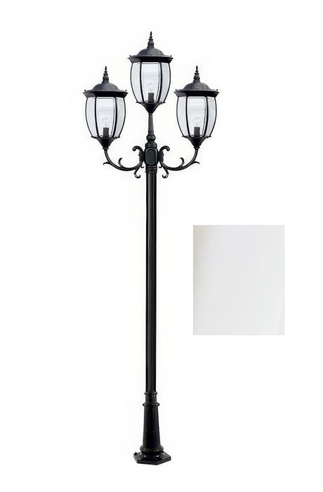 Dabmar Lighting GM1023-W white post light & pole