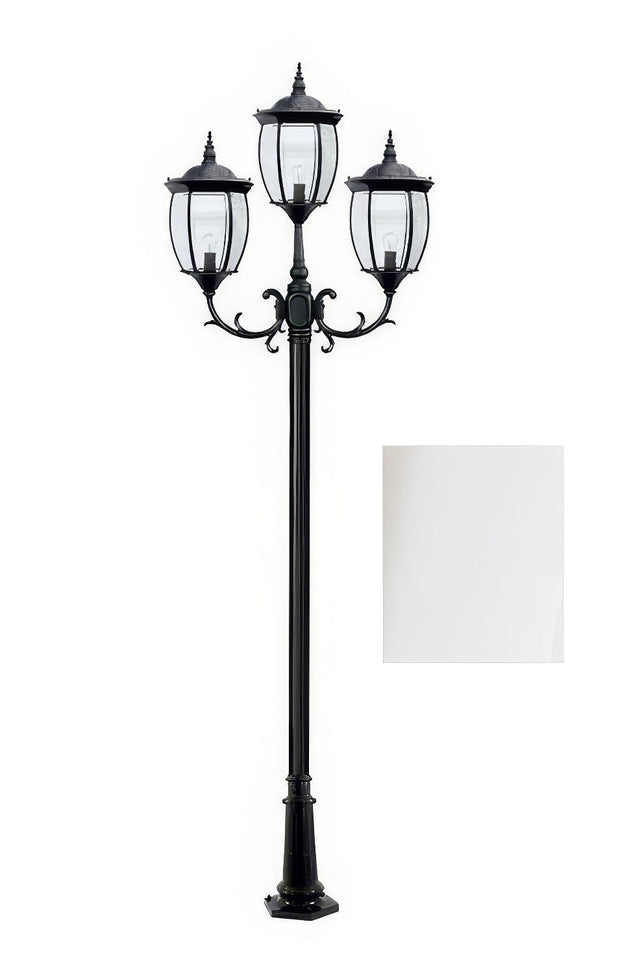 Dabmar Lighting GM1023-W white post light & pole