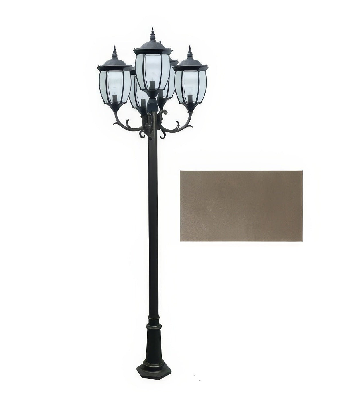 Dabmar Lighting GM1025-BZ bronze post light & pole
