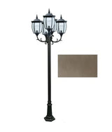 Dabmar Lighting GM1025-L45-27K-BZ bronze post light & pole