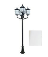 Dabmar Lighting GM1025-L45-40K-W white post light & pole