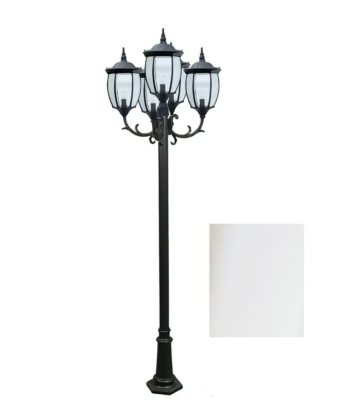 Dabmar Lighting GM1025-W white post light & pole