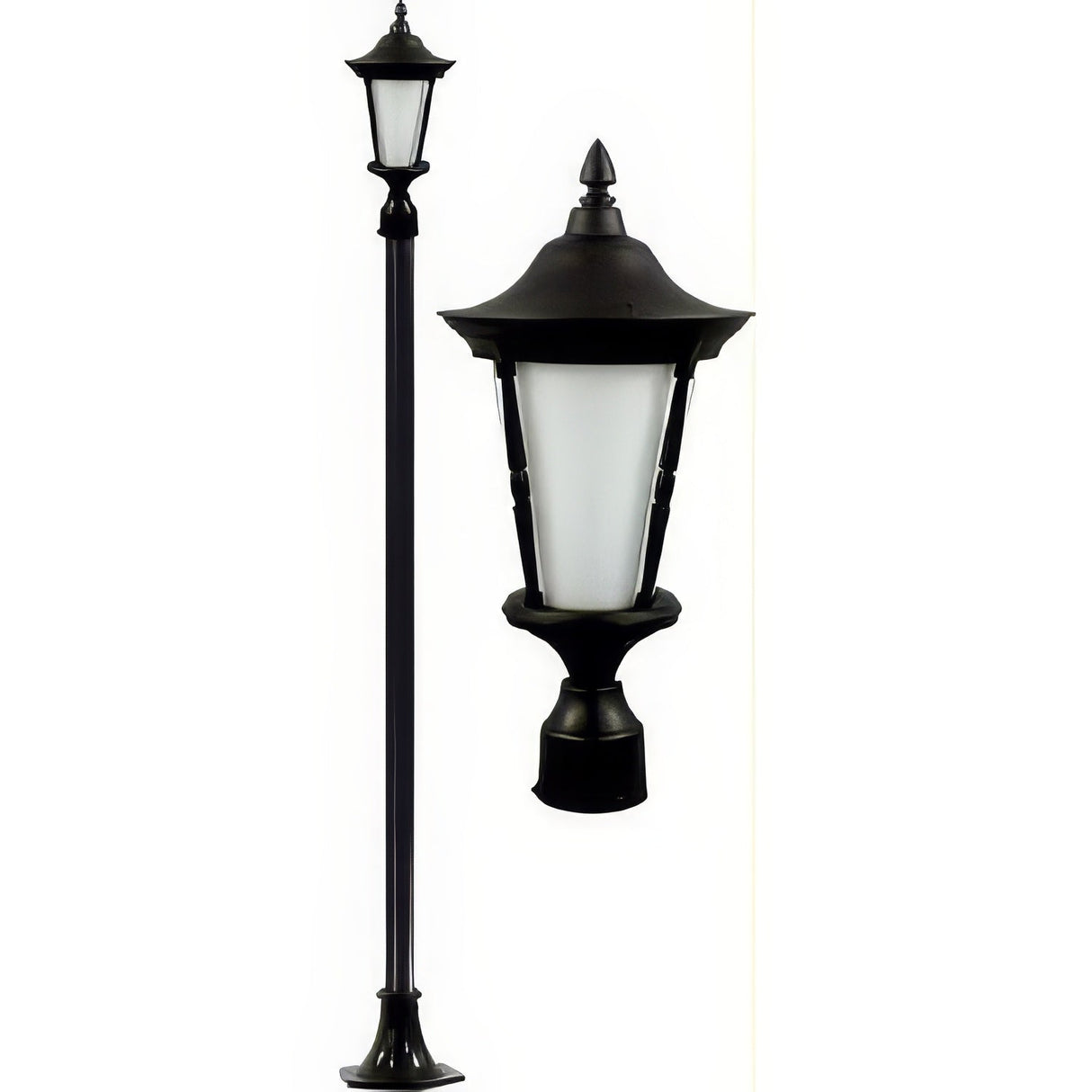 Dabmar Lighting GM1101-LED16-B black post light fixture