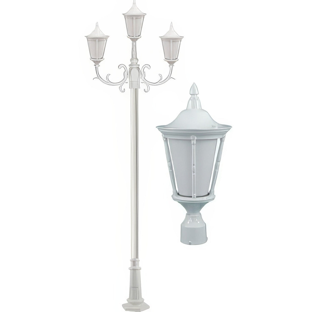 Dabmar Lighting GM1103-LED16-W white three light fixture