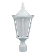 Dabmar Lighting GM112-L18-30K-W white outdoor post light fixture