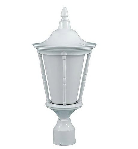 Dabmar Lighting GM112-L18-30K-W white outdoor post light fixture