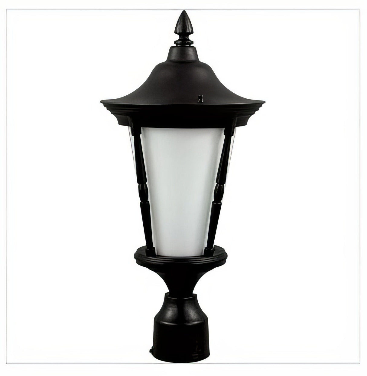Dabmar Lighting GM112-L18-65K-B black outdoor post light fixture