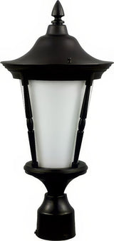 Dabmar Lighting GM112-L6-60K-B black outdoor post light fixture