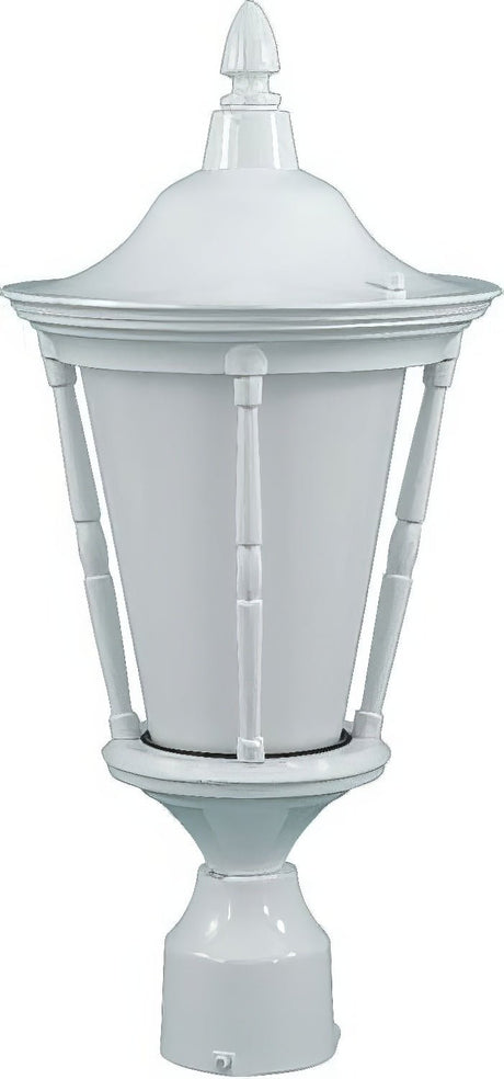 Dabmar Lighting GM112-L9-27K-W white outdoor post light fixture