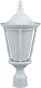 Dabmar Lighting GM112-L9-27K-W white outdoor post light fixture