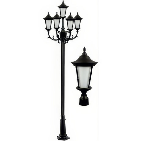 Dabmar Lighting GM1121-B black post fixture