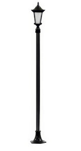 Dabmar Lighting GM1121-L18-30K-B black post light & pole