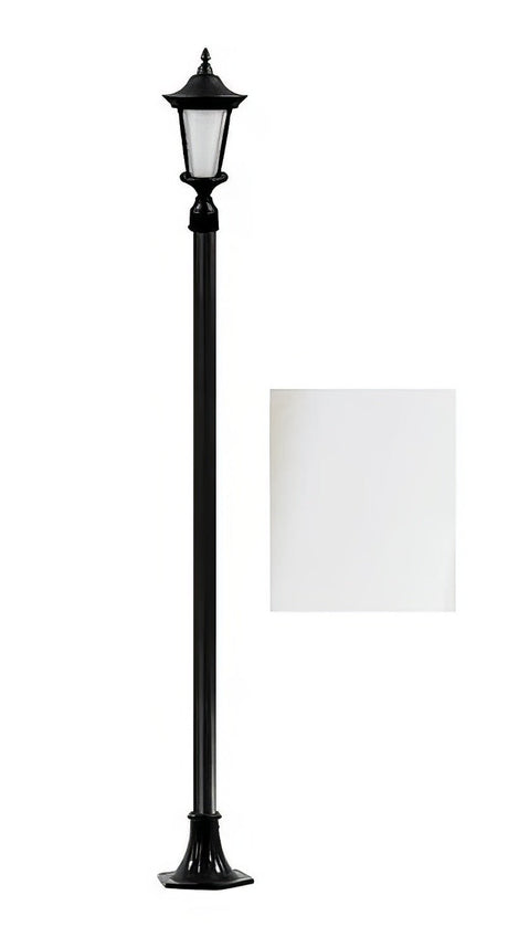 Dabmar Lighting GM1121-L9-27K-W white post light & pole