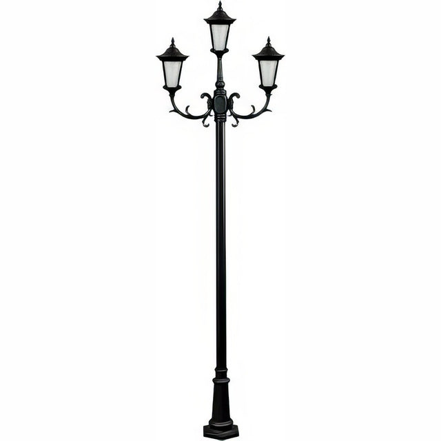 Dabmar Lighting GM1123-L27-27K-B black post light & pole